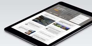 Tablet with Sotheby's resale listing on the screen.